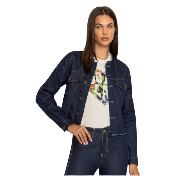 NWT! Johnny Was Sasson Graphic Print Heart OOLALA Floral Tee - Size Small - Picture 3 of 7